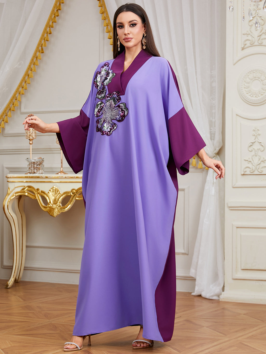 Patchwork Embroidered Maxi Dress
