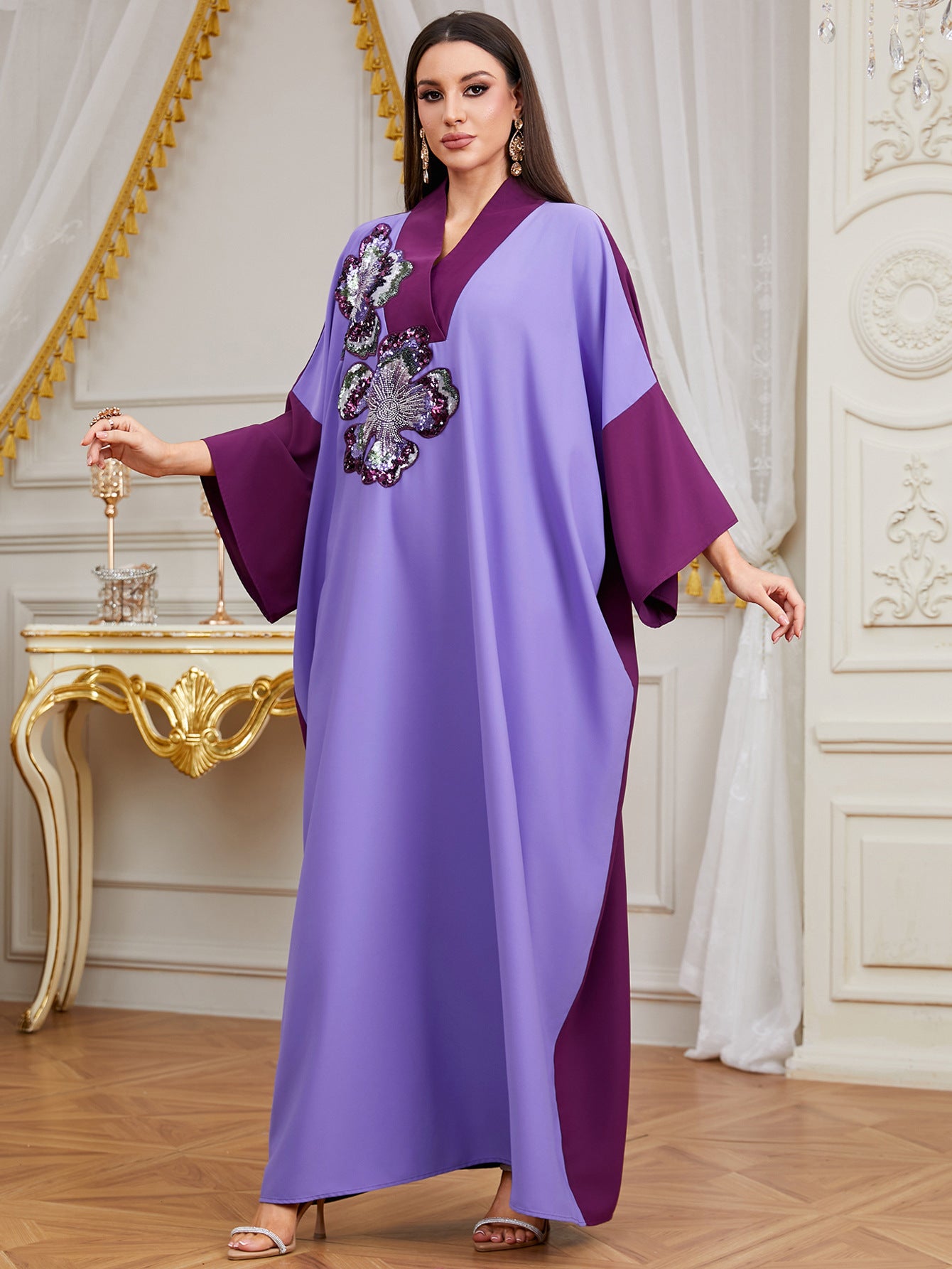 Patchwork Embroidered Maxi Dress