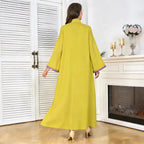 V-Neck Tassel Long-Sleeve Maxi Dress
