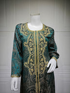 Lace-Up Kaftan Maxi Dress
