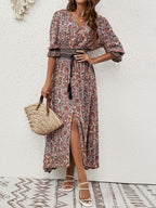 Printed A-Line Maxi Dress