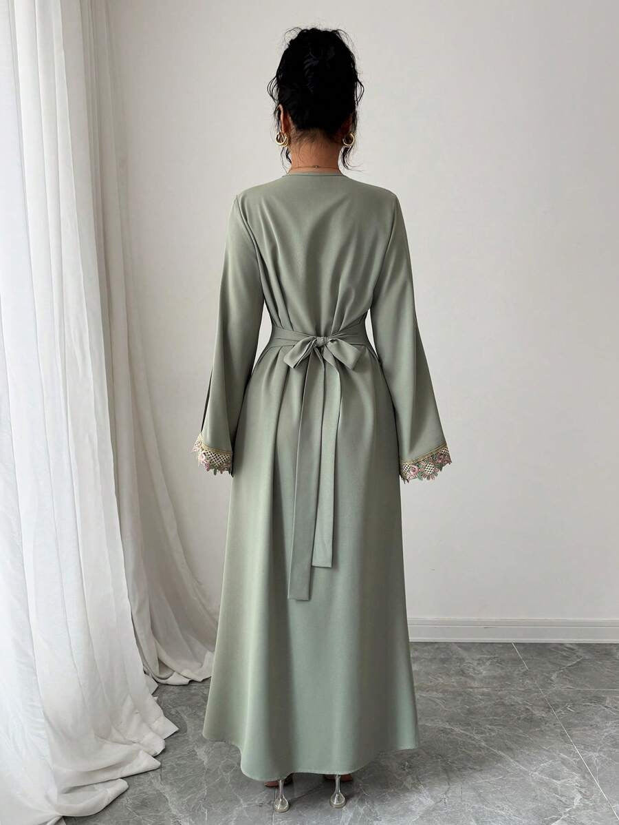 Color-Block V-Neck Maxi Dress