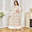 Round-Neck Loose Long-Sleeve Maxi Dress