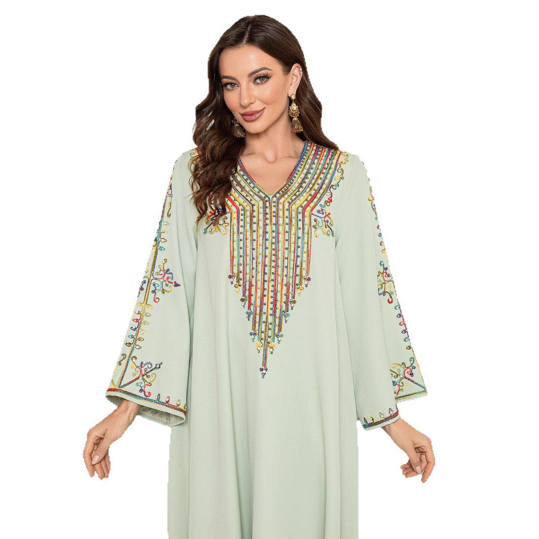 V-Neck Loose Long-Sleeve Maxi Dress Main image