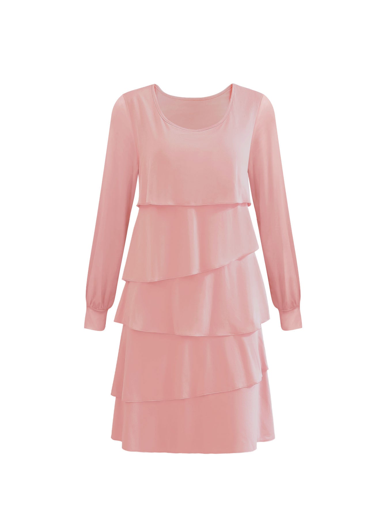 Pleated Cake Midi Dress