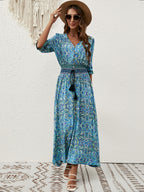 Printed A-Line Maxi Dress