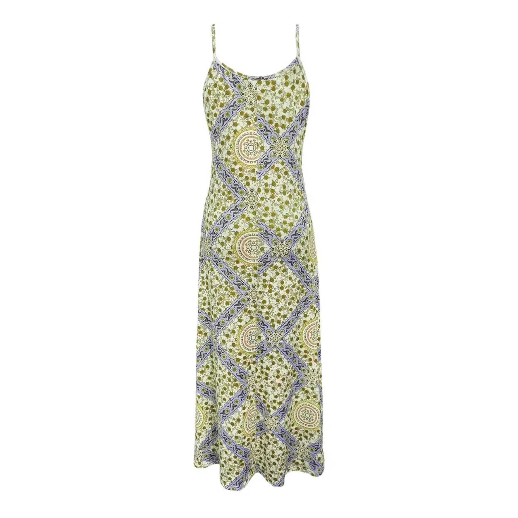 Printed Strapless Backless Maxi Dress for Women, V-Neck