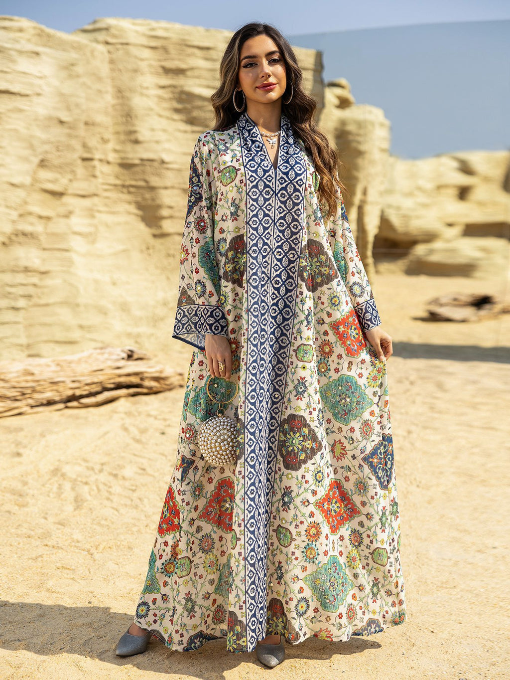 Tie-Dye Chiffon Maxi Dress