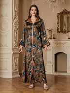 Printed Beaded Maxi Dress