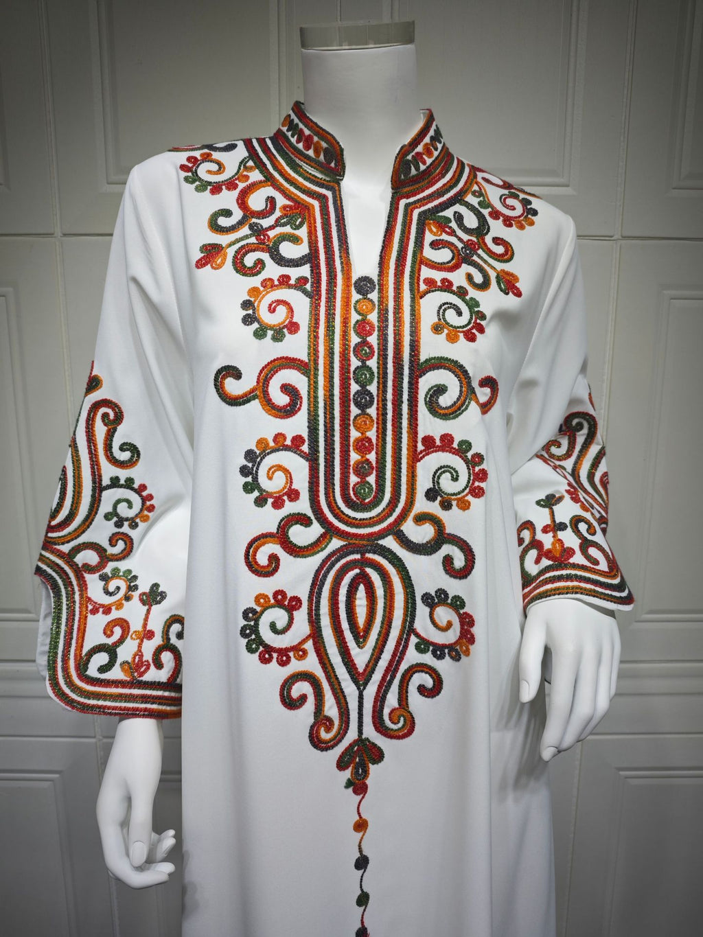 Embroidered Pullover Maxi Dress