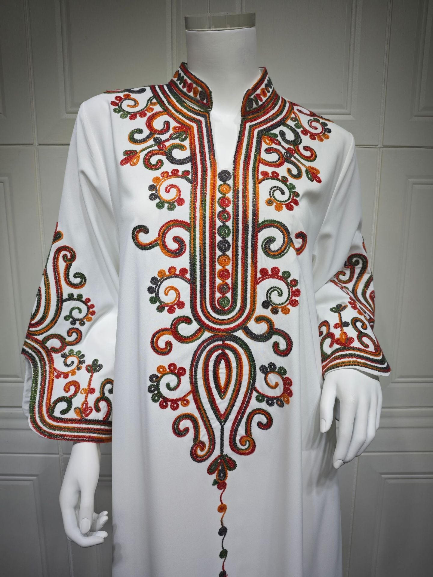 Embroidered Pullover Maxi Dress