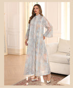 Printed Ethnic Robe Maxi Dress
