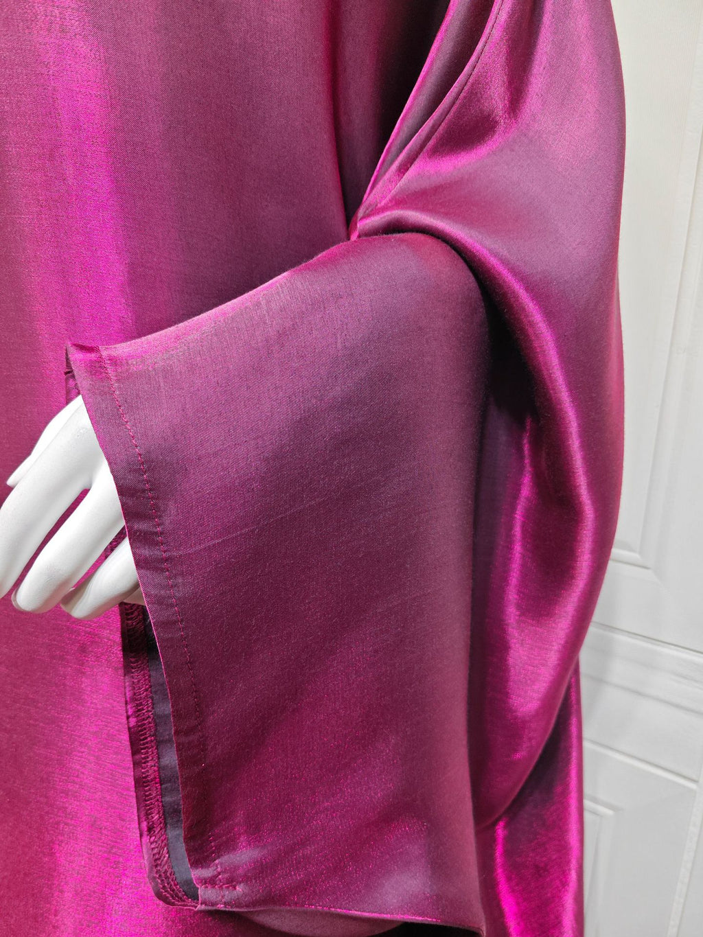 Shiny Satin Belted Maxi Dress