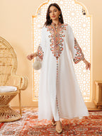 Embroidered Pullover Maxi Dress