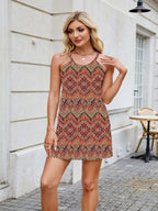 Floral print cami midi dress, sleeveless slip summer dress by Vilmere