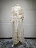 Mesh Embroidery Two-Piece Maxi Dress