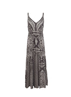 Floral Print V-Neck Maxi Dress