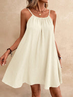 Backless Tie-Back Sleeveless Midi Dress
