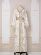 V-neck long sleeved dress