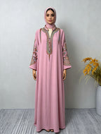 Embroidered Robe Dress