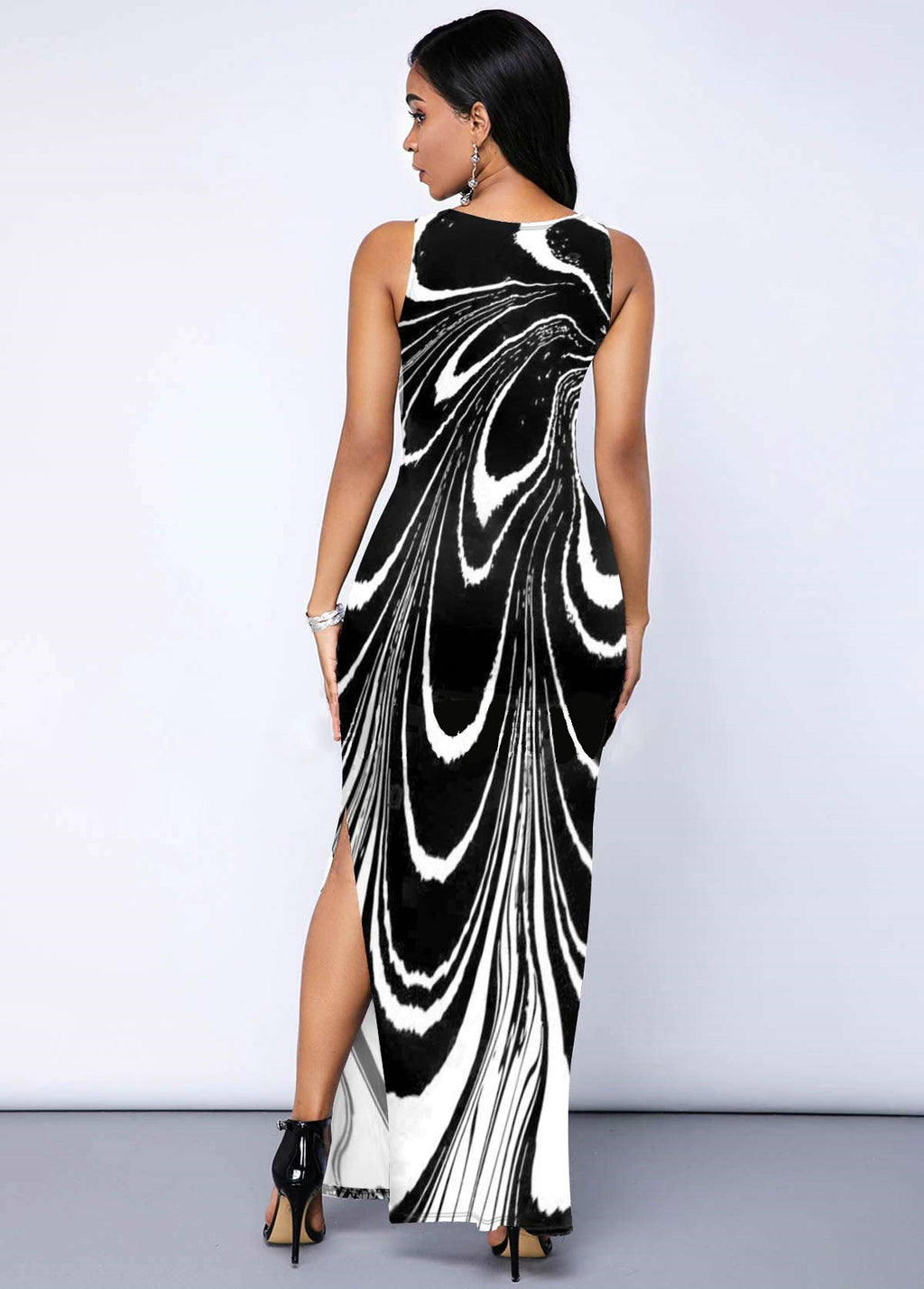 Floral A-Line Maxi Dress