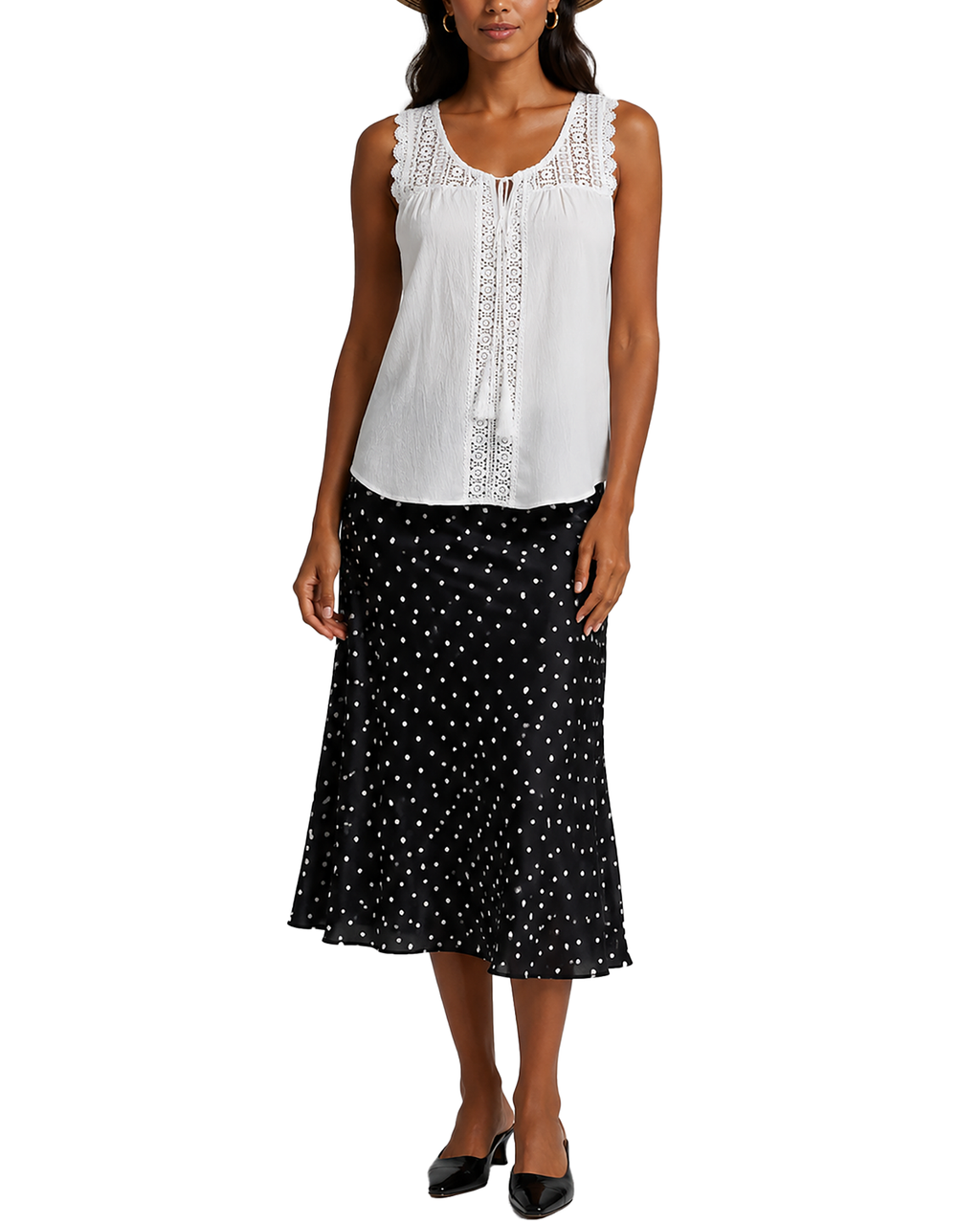 Embroidered Lace Fringe Sleeveless Top for Women