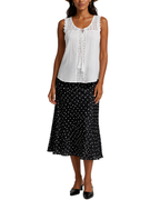 Embroidered Lace Fringe Sleeveless Top for Women
