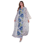 Floral Sequin V-Neck Maxi Dress