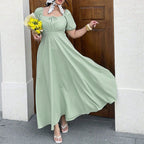 Plus-Size Square-Neck Maxi Dress