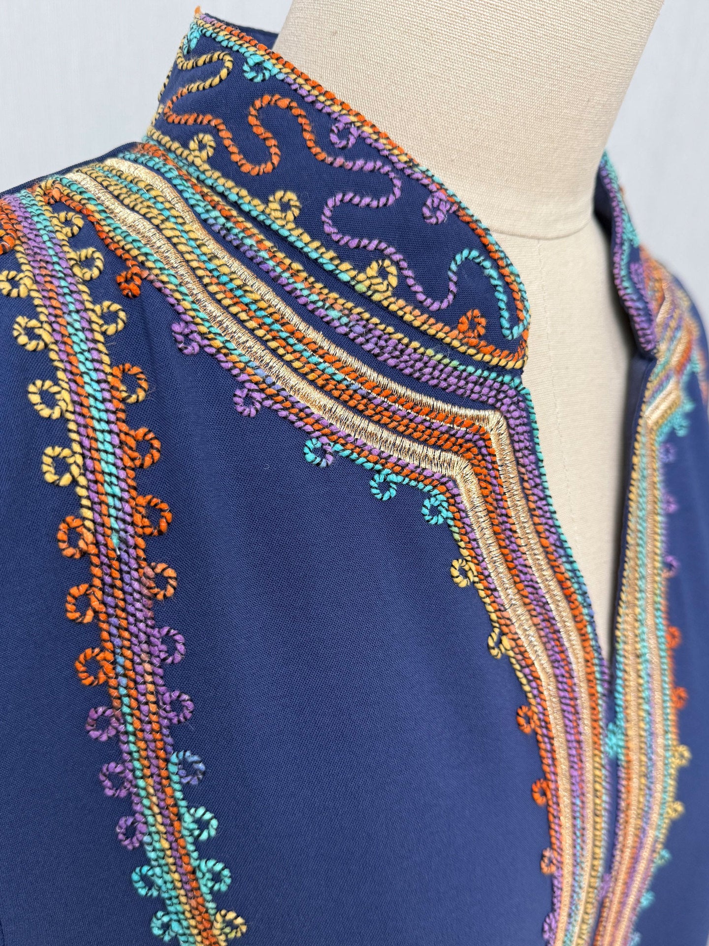 Embroidered Robe Dress