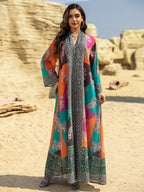 Rhinestone Printed Maxi Dress