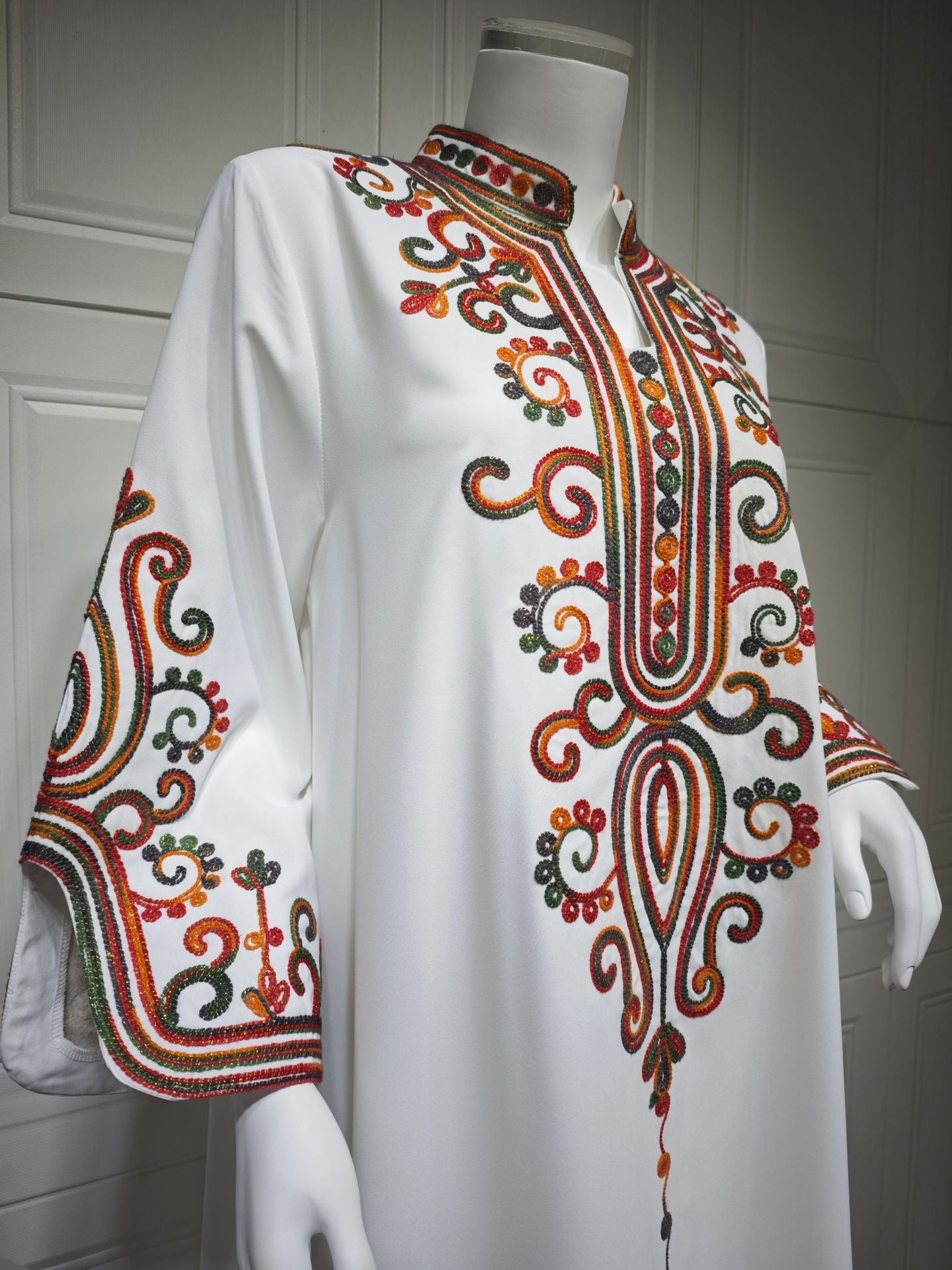 Embroidered Pullover Maxi Dress