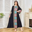 Round-Neck Embroidered Sequin Maxi Dress