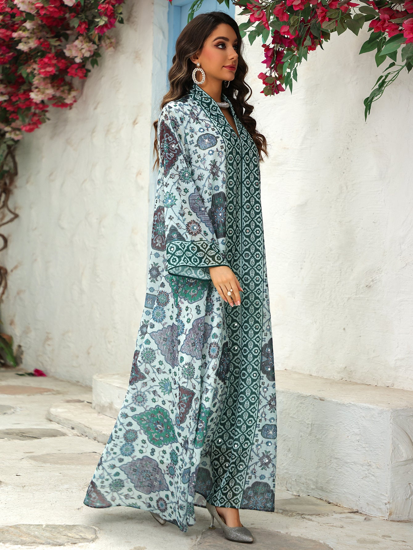 Tie-Dye Chiffon Maxi Dress