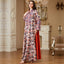 Orange Embroidered Robe Maxi Dress, Printed