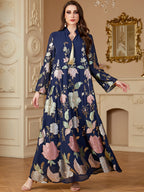 Sequin Embroidered Tassel Robe Maxi Dress