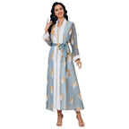Embroidered bead two-piece long skirt set