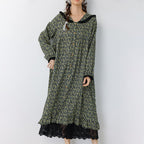 Single-Breasted Long Sleeve Relaxed Midi Dress for Women