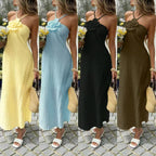Backless Halter Maxi Dress, Strappy