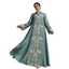 Floral Embroidered V-Neck Maxi Dress for women with long sleeves