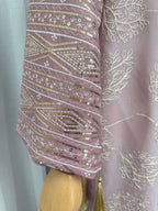 Embroidered Mesh Maxi Dress