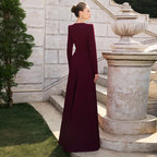 Crystal-Studded Mesh Patchwork Maxi Dress for Women