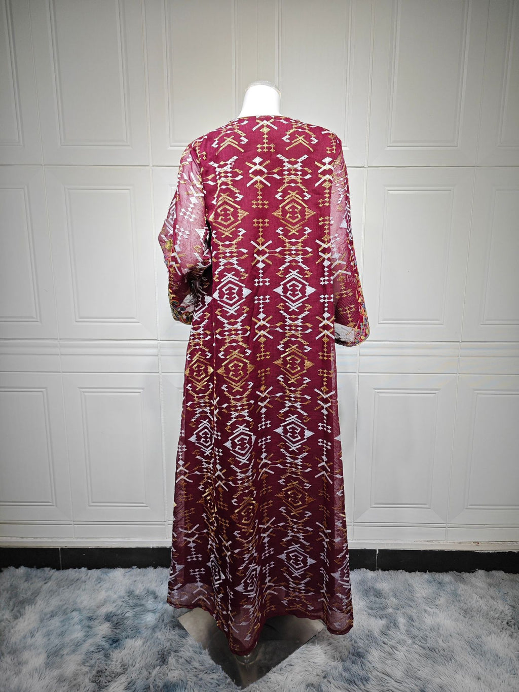 Mesh Patchwork Maxi Dress