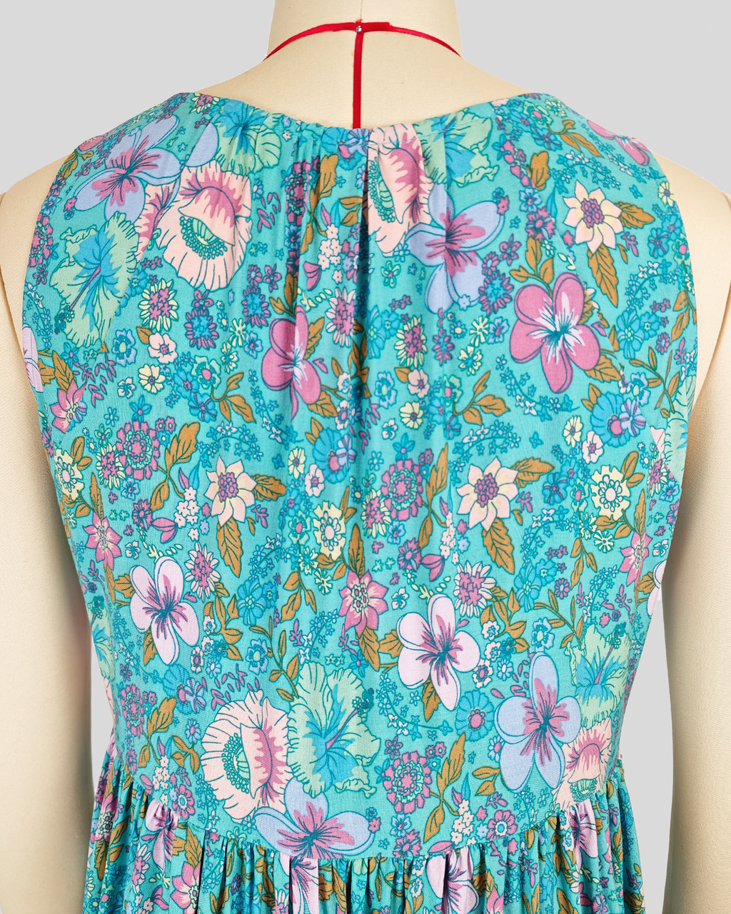 Printed V-Neck Midi Dress