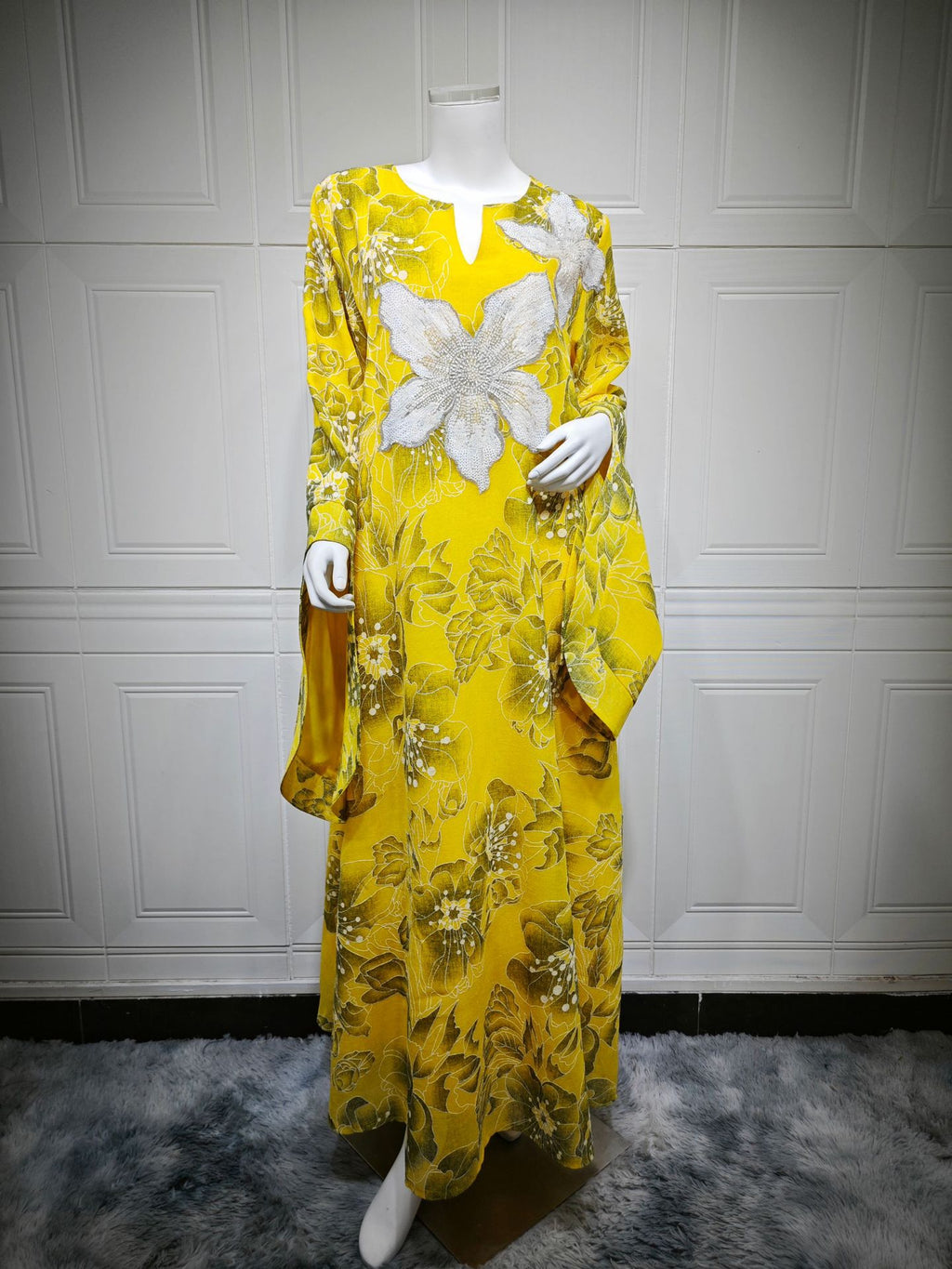 Sequin Hooded Maxi Dress