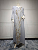 Sequin Mesh V-Neck Maxi Dress