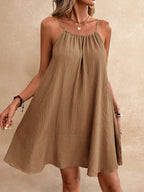 Backless Tie-Back Midi Dress