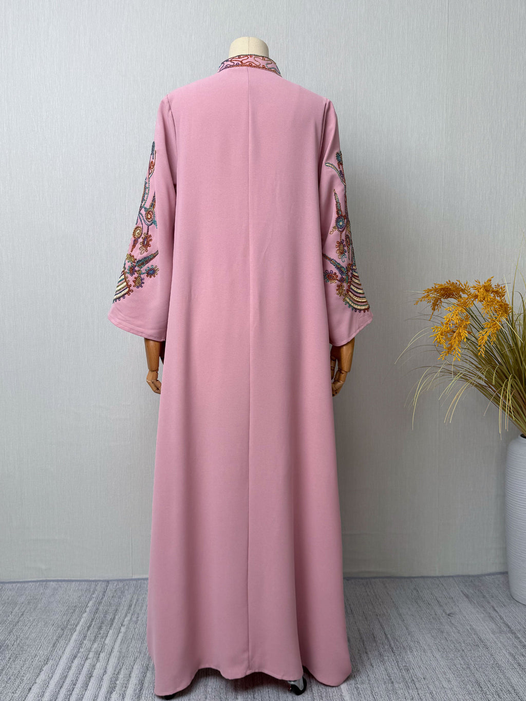 Embroidered Robe Dress