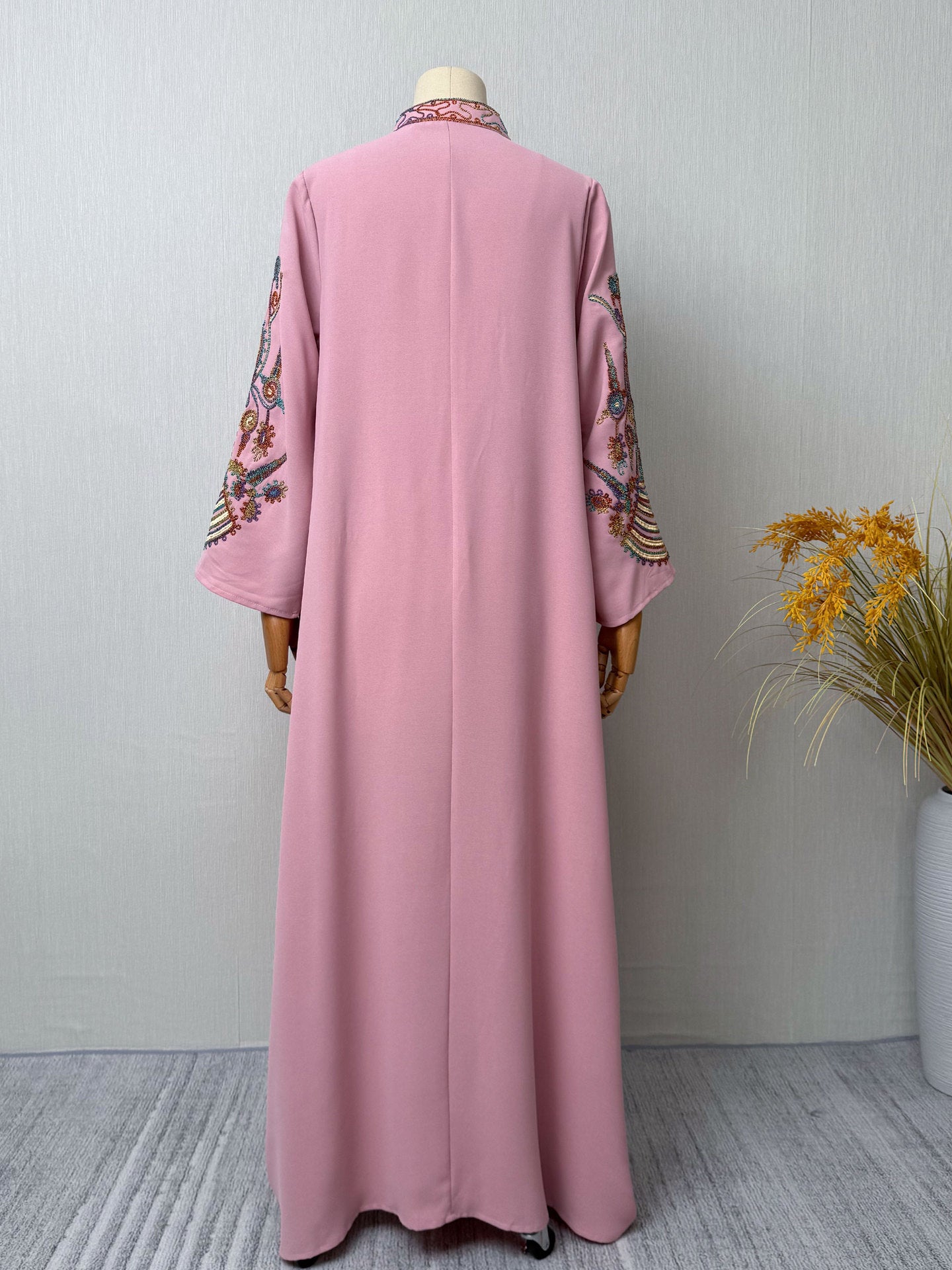 Embroidered Robe Dress