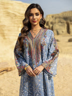 Embroidered Applique Maxi Dress